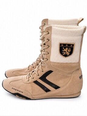 EXR Progressive Lace Up Boxing Boots Men's US 7.5 EU 40.5 Beige High Top Trainin